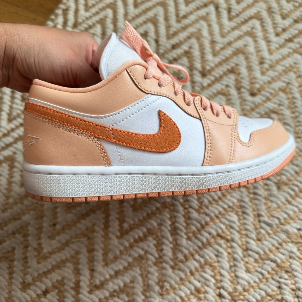 Nike Women's Peach and Orange Low-Top Sneakers